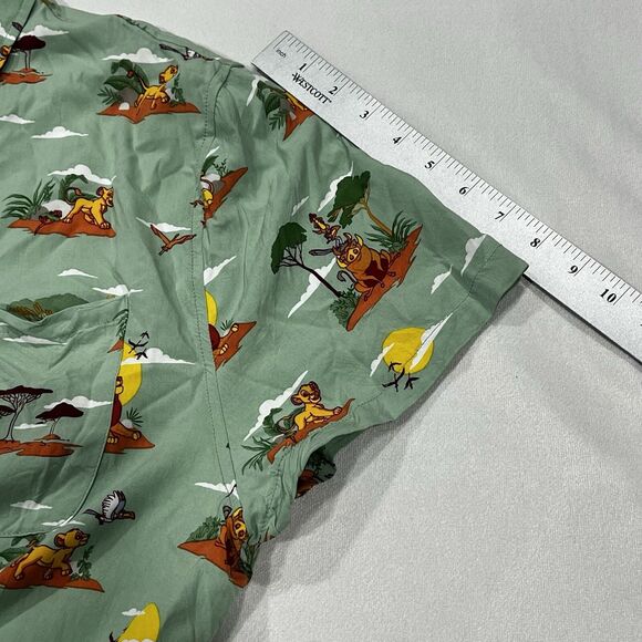 Lion King Mufasa Simba Timon Flowers Tropical Hawaiian Print Shirt Size 2XL XXL - Picture 7 of 7